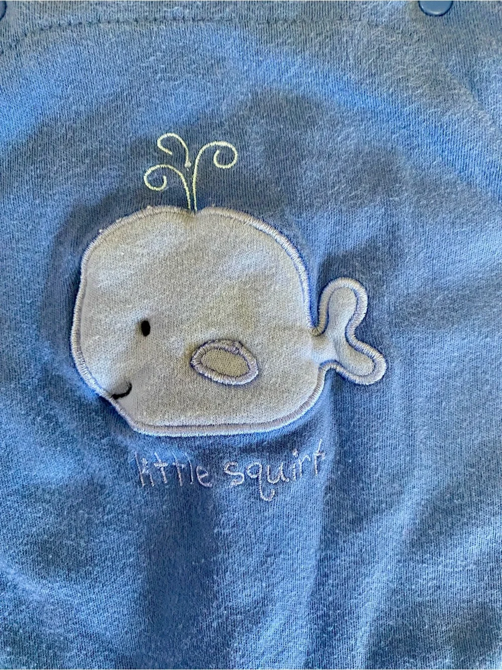 Vintage Carters Baby Whale Overall Romper 6-9 Months